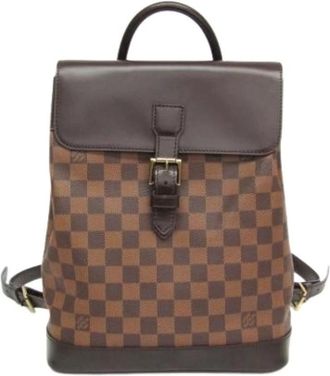 Louis Vuitton Pre-owned Backpacks, female, Brown, Size: ONE SIZE Pre-owned Canvas Backpack