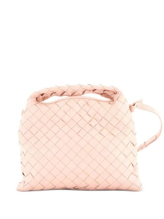Bottega Veneta Borsa a tracolla Hop mini in nappa con design Intrecciato e manico - Rosa