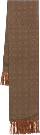 Husbands Sciarpa con motivo geometrico - Marrone