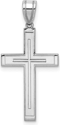 Diamond2Deal 14k White Gold Cross Pendant
