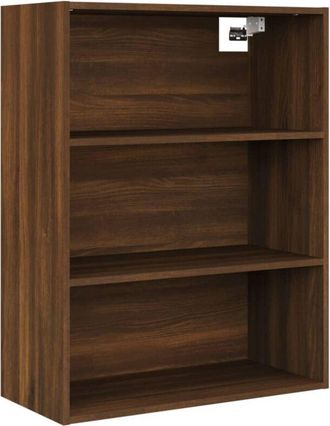 vidaXL Armario colgante de pared marrón roble 69,5x32,5x90 cm vidaXL