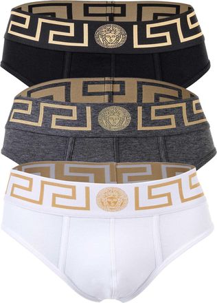 Versace Onderbroeken Tri-Pack Jersey Topeka Bi-Stretch Katoen Organisch Nieuw Logo Boxershort