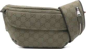 Gucci GG canvas belt bag - men - Canvas - 90 - Green