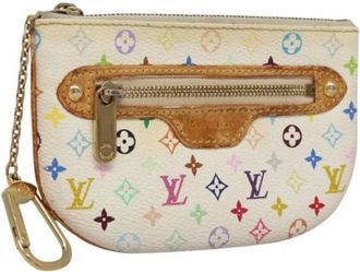 Louis Vuitton Pre-owned Accessories, female, White, Size: ONE SIZE Pre-owned Canvas Key-holder Pouch