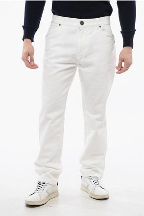 Balmain Straight Jeans With Tone-on-Tone Embroidered Logo size 32