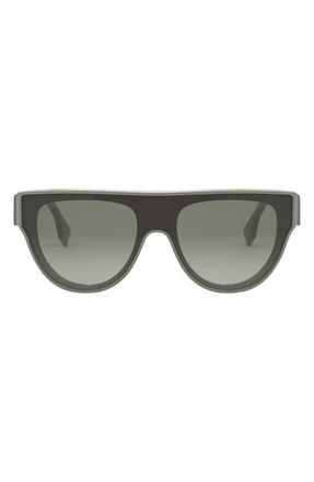 Fendi First 139mm Flat Top Sunglasses in Light Green/Other /Green at Nordstrom