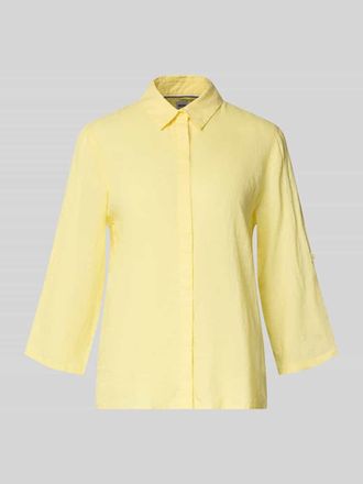 Brax Brax Regular Fit Hemdbluse aus reinem Leinen Modell VICKY in Hellgelb, Gr&ouml;&szlig;e 36