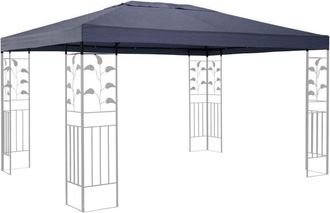 Quick-Star Quick-star - Ersatzdach F&uuml;r Bl&auml;tter Pavillon 3x4m Pavillondach Grau Ersatzbezug