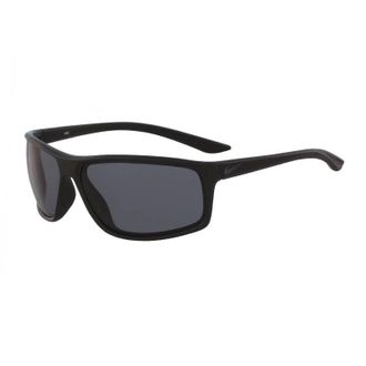 Nike Sunglasses Rectangle Full Rim, Matte Black Frame And Dark Grey Lens Ev1112001