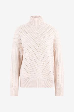 Jacob Cohen Lochstrickpullover aus Schurwolle mit Fischgr&auml;t-Motiv