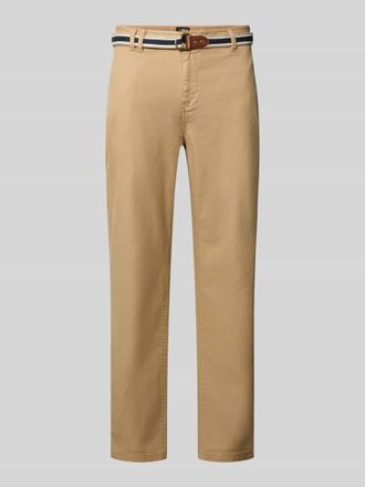 Scotch & Soda Chino mit G&uuml;rtel und Eingrifftaschen Modell WARREN in Beige, Gr&ouml;&szlig;e 30/32