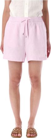Polo Ralph Lauren Linnen Short - Dames - Korte Broeken - Roze - M - Linnen - Korte Broeken