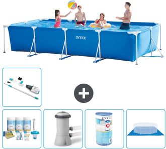 Intex Piscina Con Estructura Rectangular - 450x220x84 Cm - 7-piezas S30307