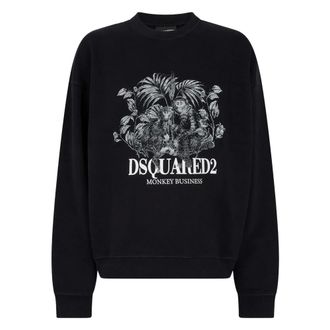 Dsquared2 Sweatshirts, male, Black, Size: S Dsquared2 Sweaters Black