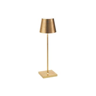 Zafferano L&aacute;mpara de mesa led zafferano, recargable y regulable, pan de oro