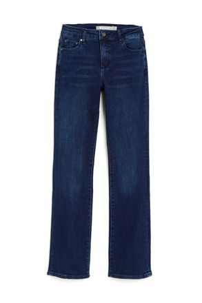 Tractr Womens Hi-Rise Boot Cut Jeans In Indigo