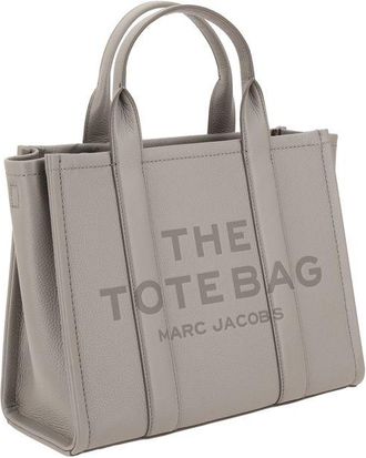 Marc Jacobs Womens Grained Calf Leather Tote Gray Bos