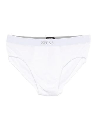 Ermenegildo Zegna Slip con banda logata - Bianco