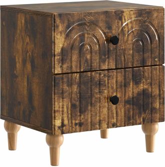 vidaXL Armario De Noche Con Caj&oacute;n Roble Ahumado 43 X 34,5 X 48 Cm Vidaxl