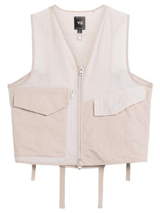 Yohji Yamamoto Tough Floral Jacquard Lace-Up Gilet