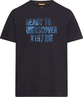 Camel Active T-Shirt CAMEL ACTIVE, Herren, Gr. 4XL, schwarz navy, Jersey, Obermaterial: 100% Baumwolle, bedruckt, normal h&uuml;ftbedeckend, Rundhals, Shirts T-Shirt, m