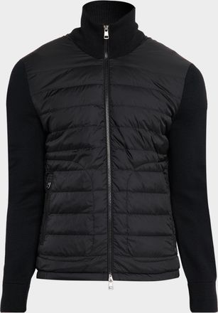 Moncler Men & apos;s Archivio Basic Puffer Wool Sleeve Cardigan