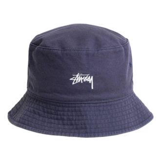 St&uuml;ssy Reversible Stock Bucket Hat Navy Stone 1321250-NVST