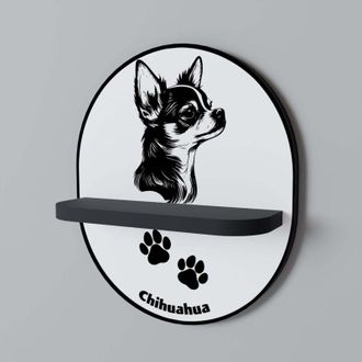 OEM Estante Ovalado Negro Para Perro Chihuahua