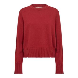 Mos Mosh MMMoria Cashmere Crewneck - Dames - Cashmere truien - Rood - XS - Kasjmier - Truien & Vesten