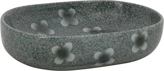 vidaXL Lavabo Sobre Encimera Ovalado Cer&aacute;mica Azul 59x40x14 Cm Vidaxl