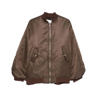 Frankie Shop Dames, Jassen, Bruin, Maat: XS Nylon