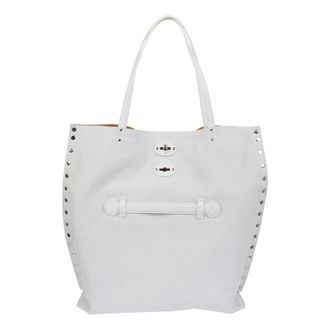 Zanellato Tote Bags, female, White, Size: ONE SIZE Nabuk Leather Tote