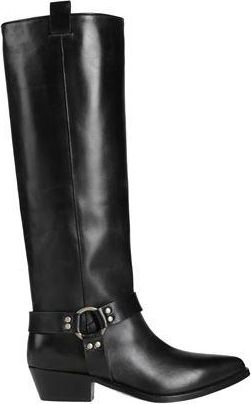 P.A.R.O.S.H. Western Boots for Women in Black Leather with Pointed Toe