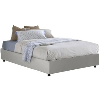Dmora Dmora - Talamo Italia - Letto matrimoniale Abul, Letto contenitore con rivestimento in ecopelle, 100% Made in Italy, Apertura frontale, adatto per