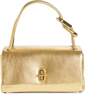 Marc Jacobs The Mini Dual Metallic Leather Handbag in Gold at Nordstrom