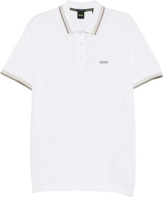 HUGO BOSS Polo Shirt - Heren - Polos - Wit - 2XL - Katoen - Tops