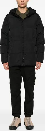 Stone Island Mens Down Jacket Black Padded &