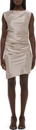 Helmut Lang Drape Sleeveless Silk Dress in Green Tea at Nordstrom, Size Xx-Small
