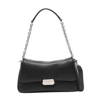 Emporio Armani Tassen, Dames, Zwart, ONE Size, Leer, Cassandra M Schoudertas