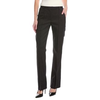 Brunello Cucinelli WomenS Blue Wool Pinstripe Trousers, Size 40