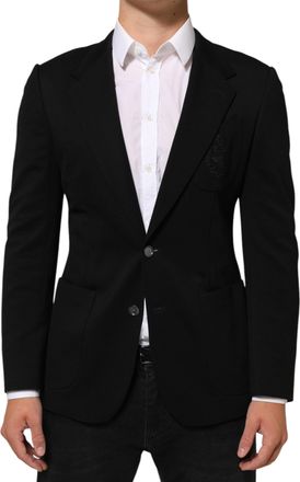 Dolce & Gabbana Black Viscose 2 Buttons Suit Jacket Mens Blazer
