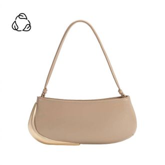 Melie Bianco Womens Sade Recycled Vegan Leather Shoulder Bag In Nude