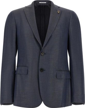 Pal Zileri Kostuums, Heren, Blauw, XL, Single-Breasted Blazer