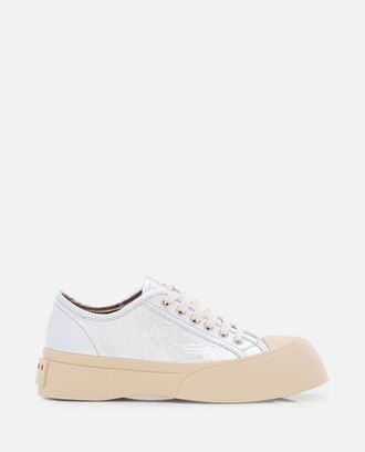 Marni Silver Lace Up Sneakers
