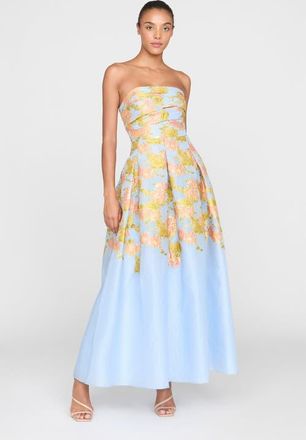 Theia Leia Jacquard Dress in Serenity Blue at Nordstrom, Size 16