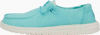 Hey Dude Womens Wendy Stretch Canvas Shoes In Turquoise