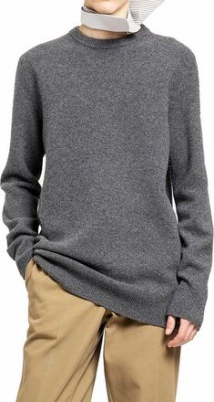Maison Margiela Mens Gray Wool Sweatshirt Clothing