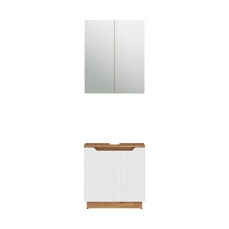 Vicco Conjunto De Muebles De Ba&ntilde;o Lotta, Blanco, 2 Piezas, Vicco