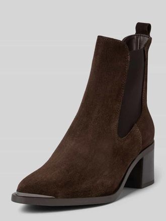 Tamaris Tamaris Chelsea Boots aus Veloursleder in Dunkelbraun, Gr&ouml;&szlig;e 39
