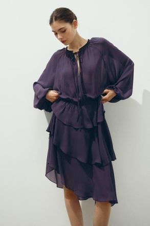 H&M Asymmetric Dress in Dark Purple at Nordstrom, Size X-Small
